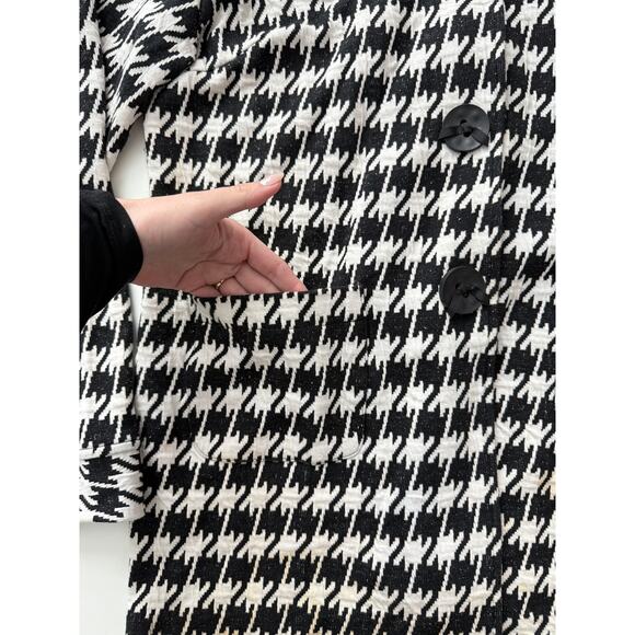 Vintage houndstooth button up coat - size 14 - Picture 6 of 6